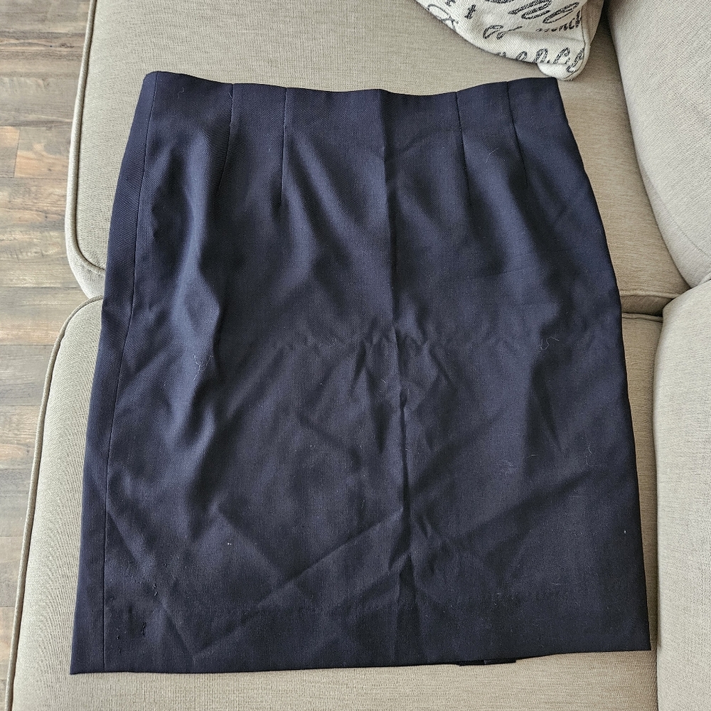 KL by Karl Lagerfeld midnight blue wool skirt